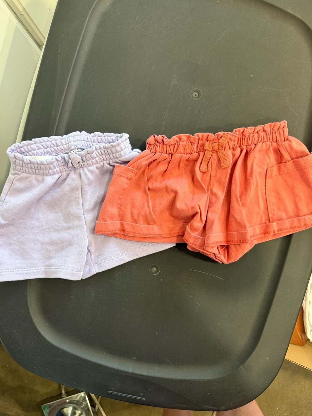 Toddler Girls Assorted Paperbag Waist Casual Shorts Size 2T Lot of 2